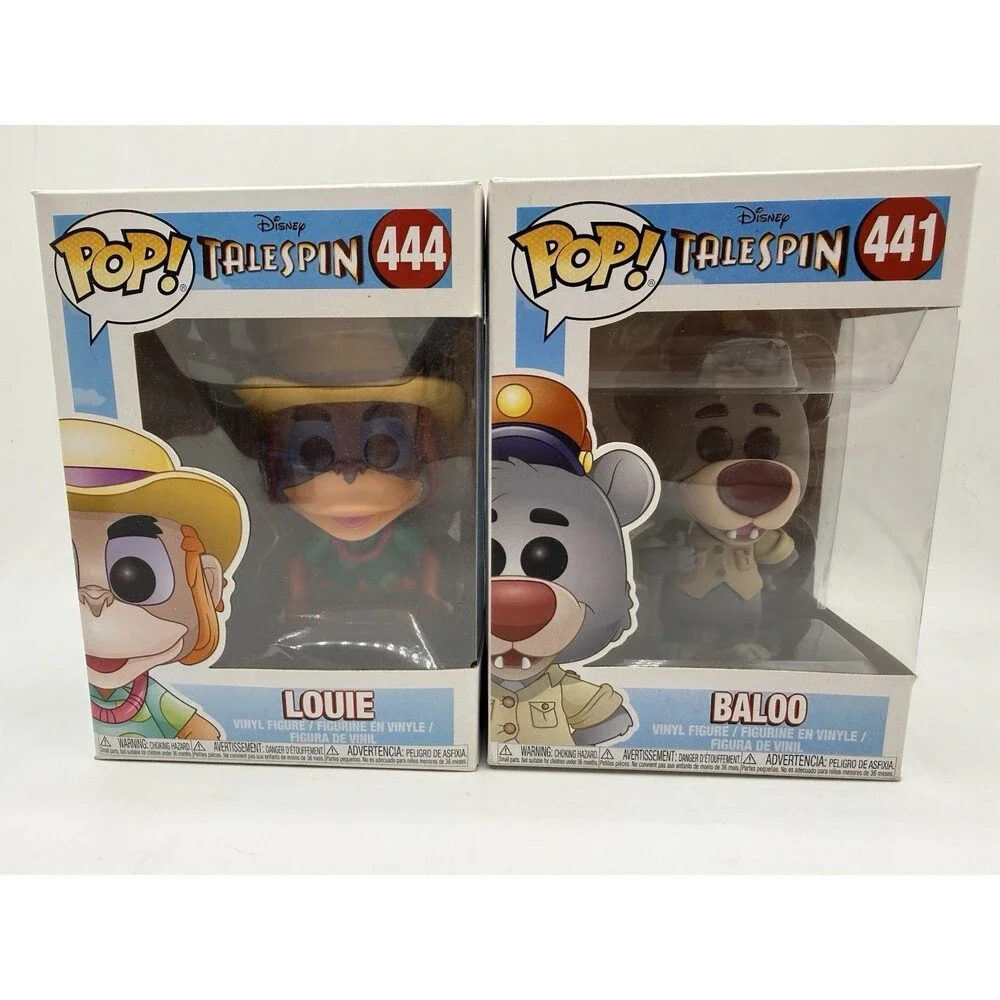 Disney Funko Pop Talespin Louie 444 & Baloo 441 Vinyl Figures